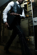 1 OF 1 ROCKSTAR STUDDED WAX DENIM (SAMPLE SALE)