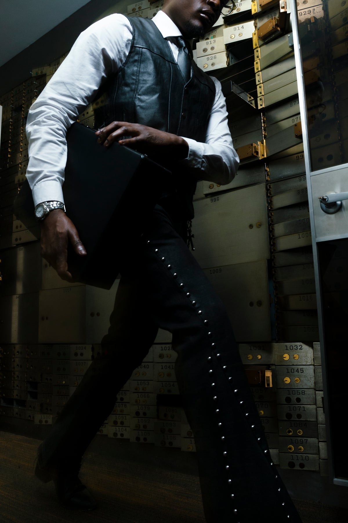 1 OF 1 ROCKSTAR STUDDED WAX DENIM (SAMPLE SALE)